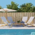 vidaXL Strandhanddoeken 4 st 400 g/m² 60x135 cm stof grijs, Verzenden, Nieuw, Grijs