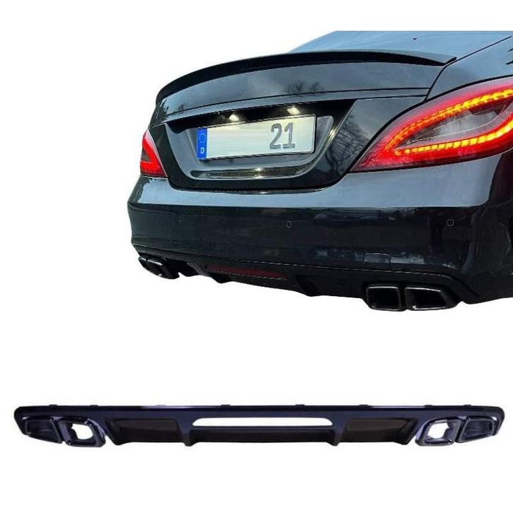 Diffuser met uitlaatsierstukken glanzend zwart voor mercedes, Auto-onderdelen, Carrosserie en Plaatwerk, Nieuw