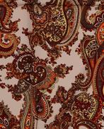 Viscose Poplin Paisley Bordeaux Rood, Nieuw, Rood