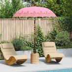 vidaXL Balinese Parasol Roze (180-190) x 260 cm Katoen en, Tuin en Terras, Verzenden, Nieuw, 1 tot 2 meter