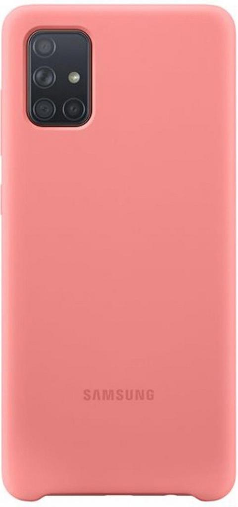 Samsung Silicone Cover Case - Samsung A71 - Roze, Telecommunicatie, Mobiele telefoons | Hoesjes en Frontjes | Overige merken, Nieuw
