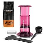 AeroPress Clear Pink Coffee Maker + Bristot lAmericano k..., Ophalen of Verzenden, Nieuw