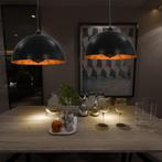 vidaXL Plafondlampen 2 st halfrond E27 40 cm zwart en, Huis en Inrichting, Verzenden, Nieuw