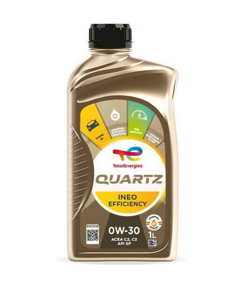 Total Quartz Ineo Efficiency 0W30 1 Liter, Auto diversen, Onderhoudsmiddelen, Ophalen of Verzenden