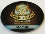 Occasion - Ovale taplens Grimbergen blanche plat, Verzenden
