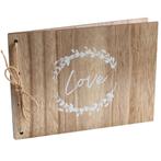 Houten trouwringen presentatie schaal Love, Kleding | Dames, Trouwkleding en Trouwaccessoires, Verzenden, Beige, Sweet-One, Nieuw