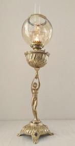 Carl Meyer & Co. - Petroleumlamp - Brons, Glas, Kristal,, Antiek en Kunst