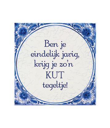 Delfts Blauw Tegel Kut Tegeltje 14,5cm