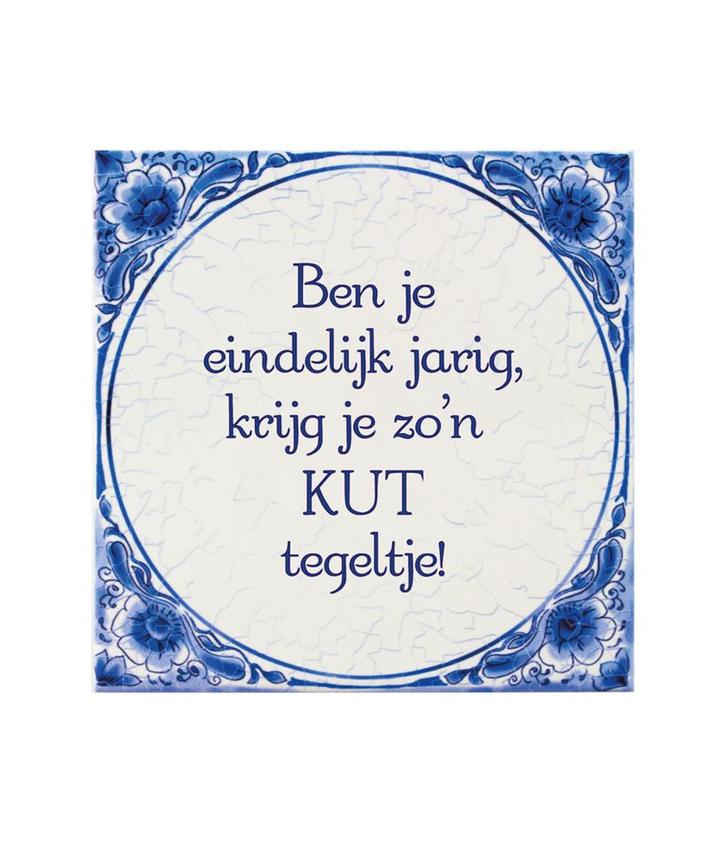 Delfts Blauw Tegel Kut Tegeltje 14,5cm, Huis en Inrichting, Woonaccessoires | Schilderijen, Tekeningen en Foto's, Nieuw, Verzenden