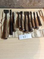 Japanese Vintage Nomi Carving Chisels (Lot of 10): Branded