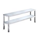 HCB Dubbele etagère brug - 200 x 35 x 70 cm - RVS, Verzenden, Nieuw in verpakking, RVS Meubilair