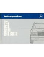 1988 MERCEDES BENZ E KLASSE INSTRUCTIEBOEKJE DUITS, Auto diversen, Handleidingen en Instructieboekjes