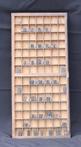 Caslon - Letterbak met houten en loden alfabet - Hout, Hout