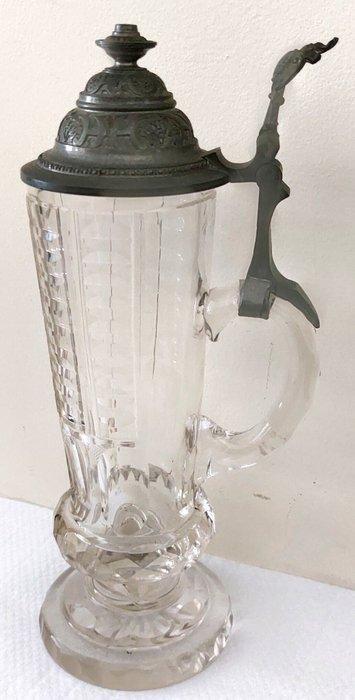 Bierpul - Kristal, Tin - Bohemen - 500 ml, Antiek en Kunst, Antiek | Glas en Kristal