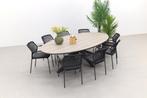 Taste Barista - Antraciet/GI Edison 280x140 cm. tafel ovaal, Verzenden, Nieuw, Rvs, Tuinset