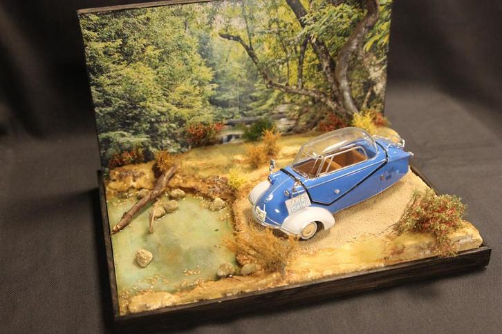Diorama vennetje Messerschmitt KR200 1:18, Hobby en Vrije tijd, Modelbouw | Figuren en Diorama's, Groter dan 1:35, Nieuw, Diorama