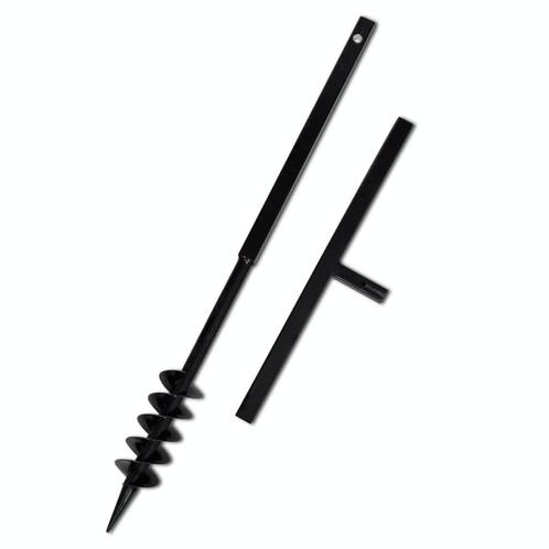 vidaXL Grondboor met handvat en schroefkop (dubbele schroef), Tuin en Terras, Hand-tuingereedschap, Nieuw, Verzenden
