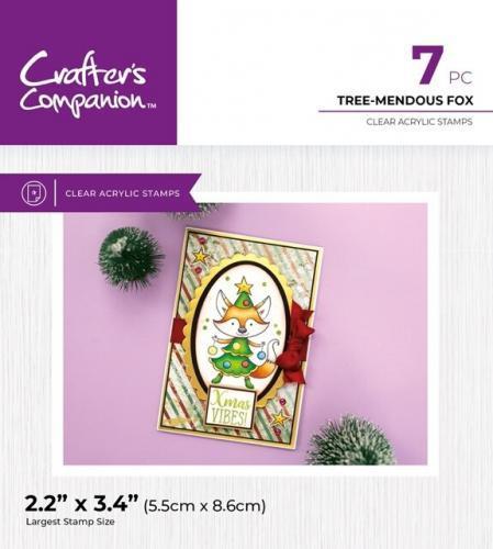 CC - Cute Christmas - Clearstamp - Tree-mendous Fox, Hobby en Vrije tijd, Overige Hobby en Vrije tijd, Verzenden