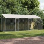 vidaXL Hondenbench Zilver 600 x 200 x 256 cm Gegalvaniseerd, Dieren en Toebehoren, Verzenden, Nieuw