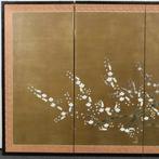 Bybu kamerscherm - Witte Pruimenbloesems en Japanse