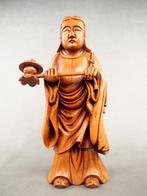 Hout, Standbeeld van Prins Shotoku dat een langhandige, Antiek en Kunst