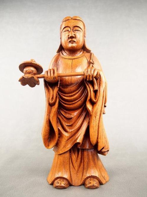 Hout, Standbeeld van Prins Shotoku dat een langhandige, Antiek en Kunst, Antiek | Overige Antiek
