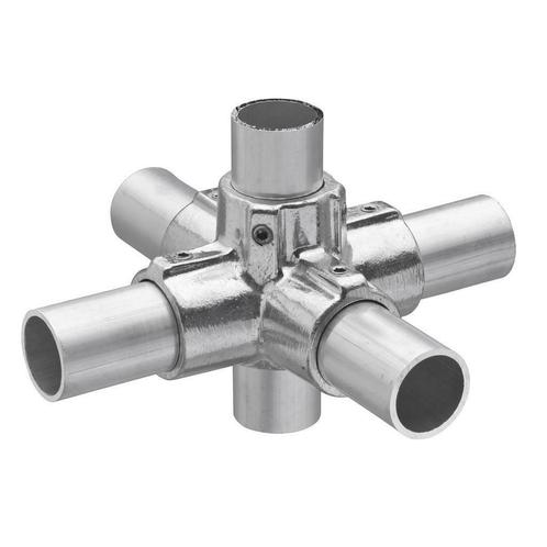 Buiskoppeling Kruisstuk 4-Weg  Ø 27 mm Aluminium, Doe-het-zelf en Verbouw, IJzerwaren en Bevestigingsmiddelen, Nieuw, Verzenden