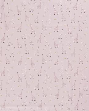 Poplin Katoen Giraffen Licht Roze, Hobby en Vrije tijd, Stoffen en Lappen, Roze, Nieuw