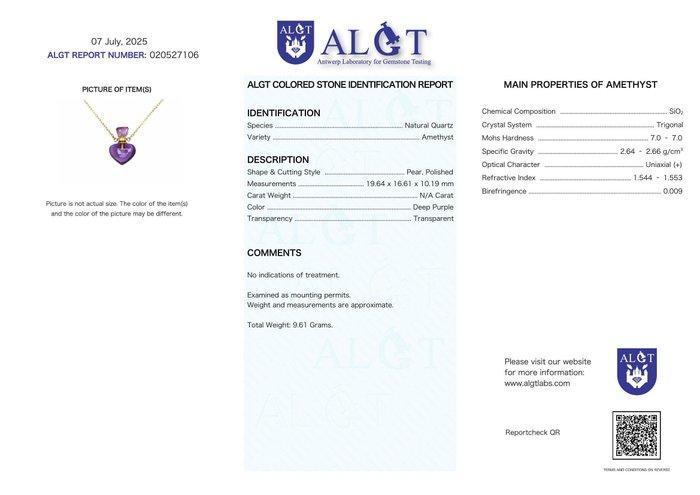 Geen veiling - Gecertificeerd door ALGT - Zeer exclusieve, Verzamelen, Mineralen en Fossielen