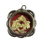 Reliekhouder - Legering, Textiel, Papier, Glas - 20e eeuw -