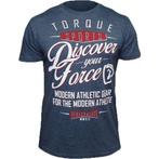Torque Athletics Discover Your Force T-Shirt Indigo Blue, Nieuw, Maat 46 (S) of kleiner, Torque, Blauw