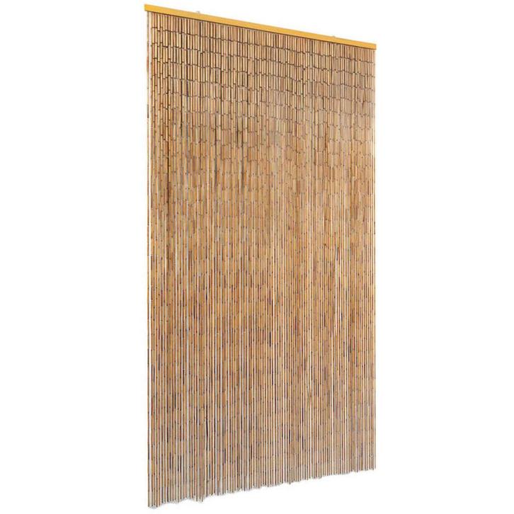 vidaXL Vliegengordijn 100x200 cm bamboe, Huis en Inrichting, Stoffering | Gordijnen en Lamellen, Bruin, Nieuw, Verzenden