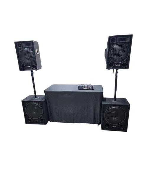 te huur speaker set 4000 watt, Hobby en Vrije tijd, Feestartikelen | Verhuur, Zo goed als nieuw, Ophalen of Verzenden