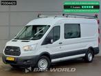 Ford Transit 130pk Dubbel Cabine L3H2 Pijlwagen Actiewagen N, Stof, Gebruikt, Euro 6, Wit