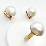 2-delige sieradenset - 18 karaat Geel goud Parel - Mabe, Sieraden, Tassen en Uiterlijk, Antieke sieraden
