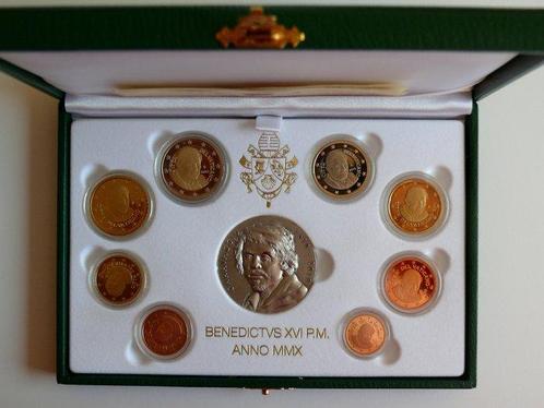 Vaticaan. Proof Set 2010 (incl. Silbermedaille) (Zonder, Postzegels en Munten, Munten | Europa | Euromunten