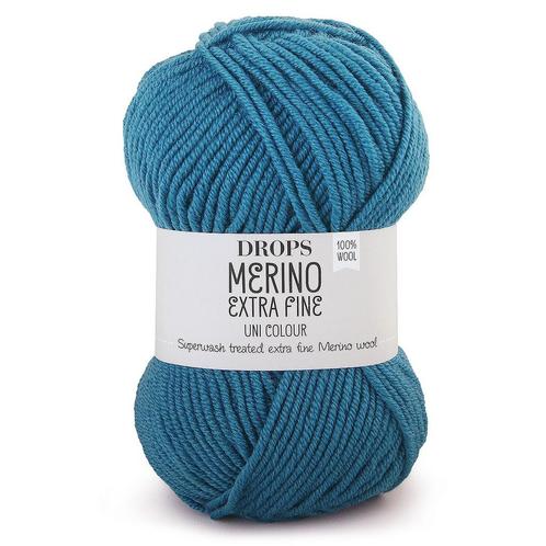 DROPS Merino Extra Fine Uni Colour - 28 de noordzee - Wol, Hobby en Vrije tijd, Breien en Haken, Ophalen of Verzenden