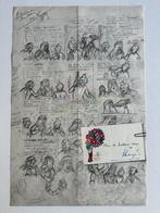 Kuifje - 1 Carte de voeux 1983 - Ondertekend door Hergé -, Nieuw