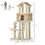 Met Kattenhol Incl. Speelgoed Sisal Pluche Kaki + Beige + Ko, Dieren en Toebehoren, Nieuw, Verzenden