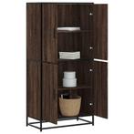 vidaXL buffetkast 68x35x139 cm bewerkt hout bruin, Huis en Inrichting, Minder dan 50 cm, Verzenden, Nieuw, Minder dan 100 cm