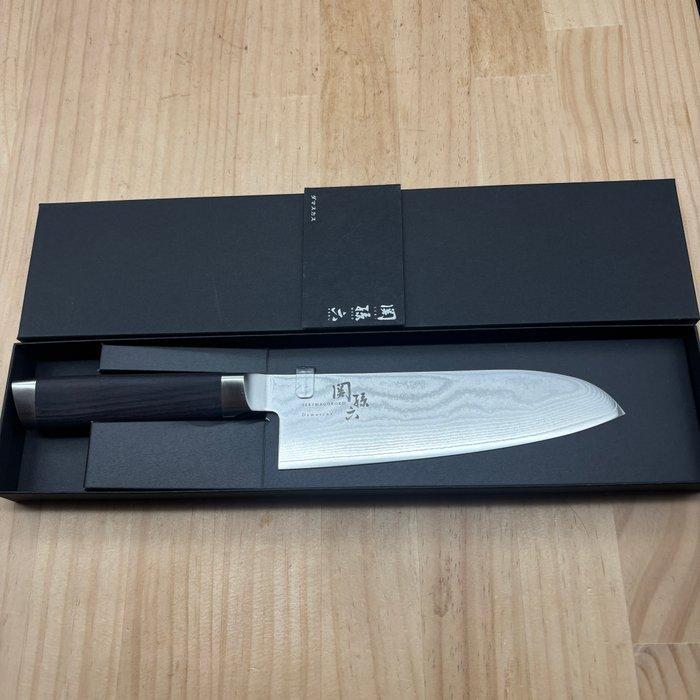 Seki Magoroku Damascus CA241 - Keukenmes - Santoku mes -, Antiek en Kunst, Antiek | Keukenbenodigdheden