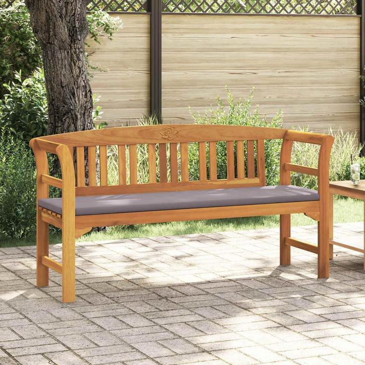 vidaXL Rozenbank Natuurlijk 157 x 46 x 82,5 cm Massief, Tuin en Terras, Tuinbanken, Nieuw, Verzenden