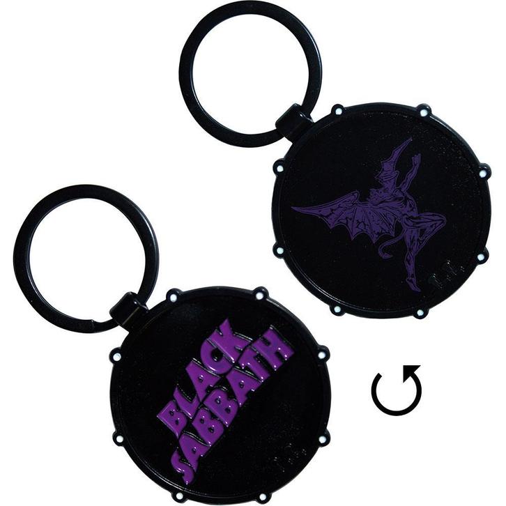 Black Sabbath - Wavy Logo & Daemon Drum - Sleutelhanger, Verzamelen, Muziek, Artiesten en Beroemdheden, Gebruiksvoorwerp, Nieuw