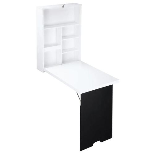 TRUUSK Wandtafel Klapbureau Met 5 Vakken, Bord In Wit En Zwa, Huis en Inrichting, Bureaus, Nieuw, Verzenden