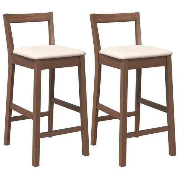 Barkrukken Massief Hout | Tweedekansje | Comfortabel, Huis en Inrichting, Barkrukken, 60 tot 90 cm, 2 krukken, Nieuw, Hout, Ophalen of Verzenden