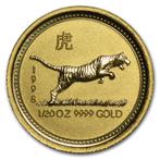 Gouden Lunar I - 1/20 oz 1998 Year of the Tiger, Verzenden, Losse munt, Goud
