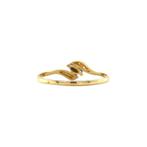 Gouden vintage slagring met saffier en diamant 18 kt, Ophalen of Verzenden, Nieuw