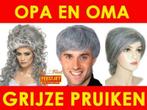 Grijze pruiken - Mega aanbod grijze pruiken, Ophalen of Verzenden, Nieuw, Carnaval, Accessoires