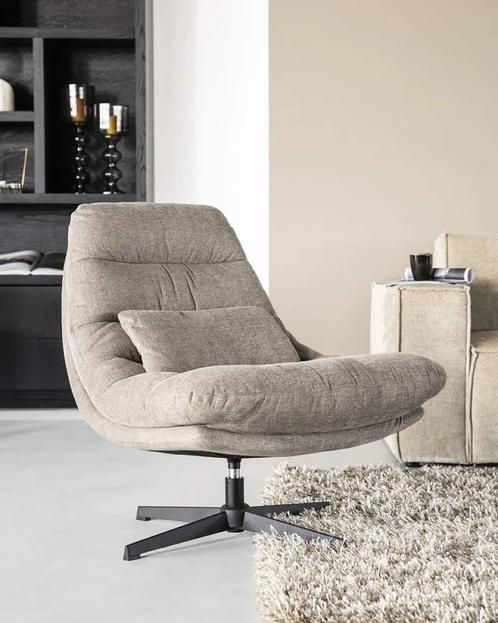 Fauteuil Cooper met kussen - Bruin Houston - 95884 - faut..., Huis en Inrichting, Stoelen, Nieuw, Overige materialen