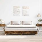 vidaXL Bedframe zonder matras hout gerookt eikenkleurig, Huis en Inrichting, Eenpersoons, Bruin, Verzenden, Nieuw